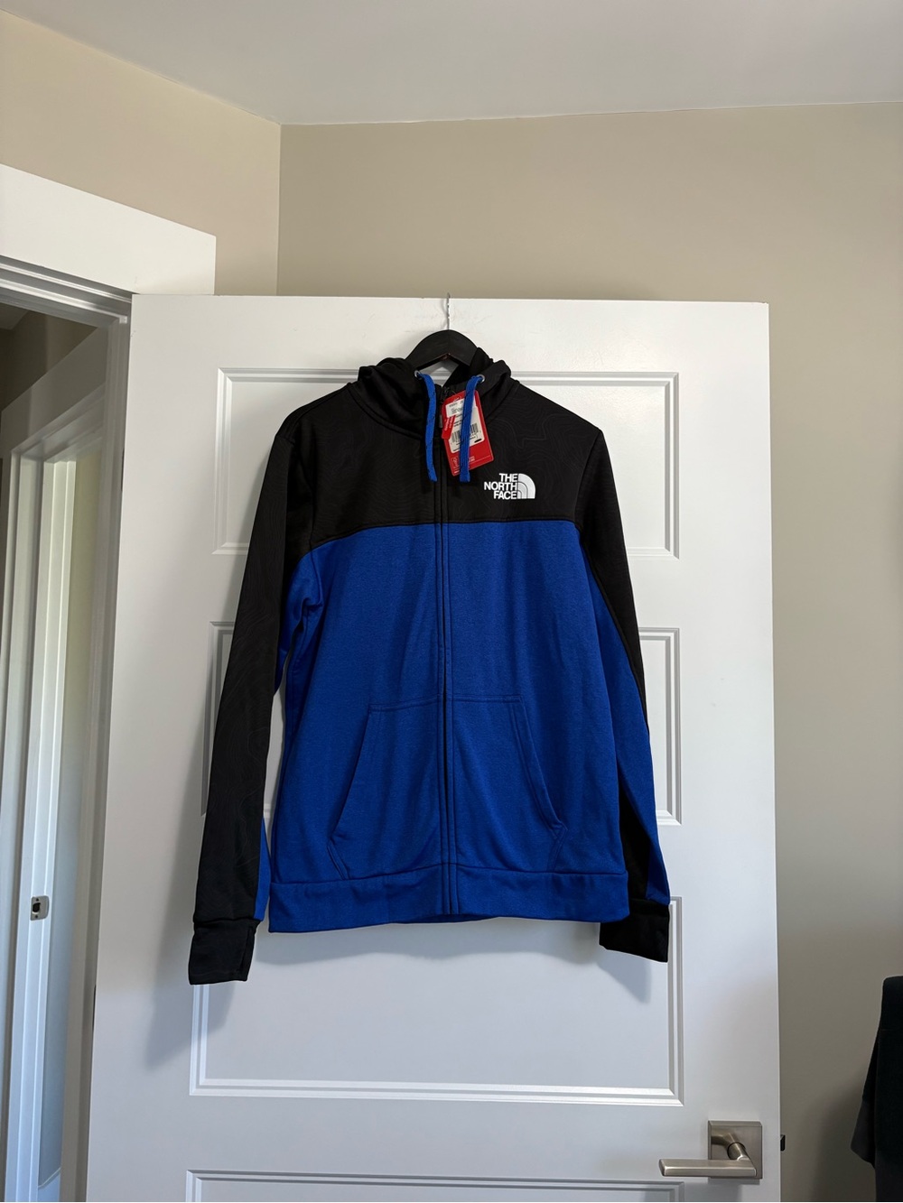 The North Face Men's Blue & Black Full-Zip Hoodie Jacket Nwt Sz Medium